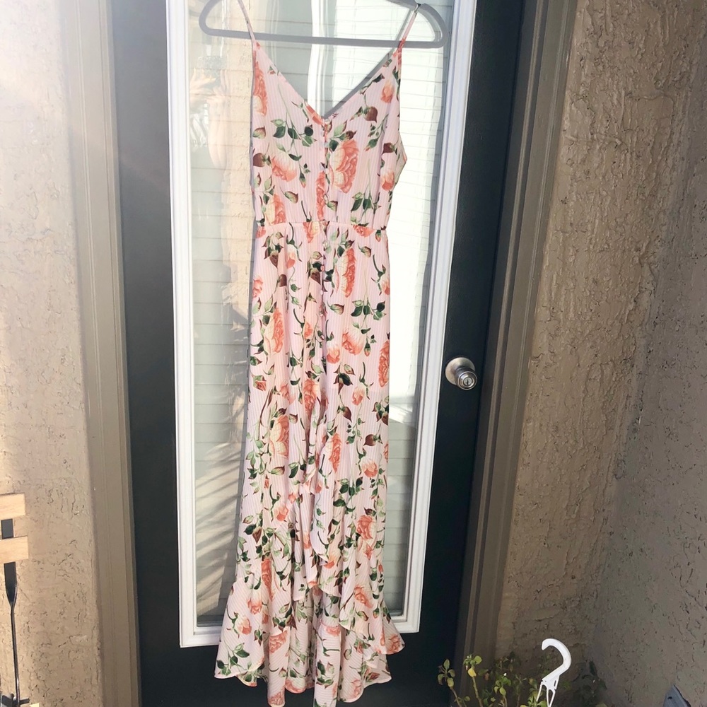 Floral High-Low Formal Dress